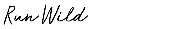 Run Wild font preview
